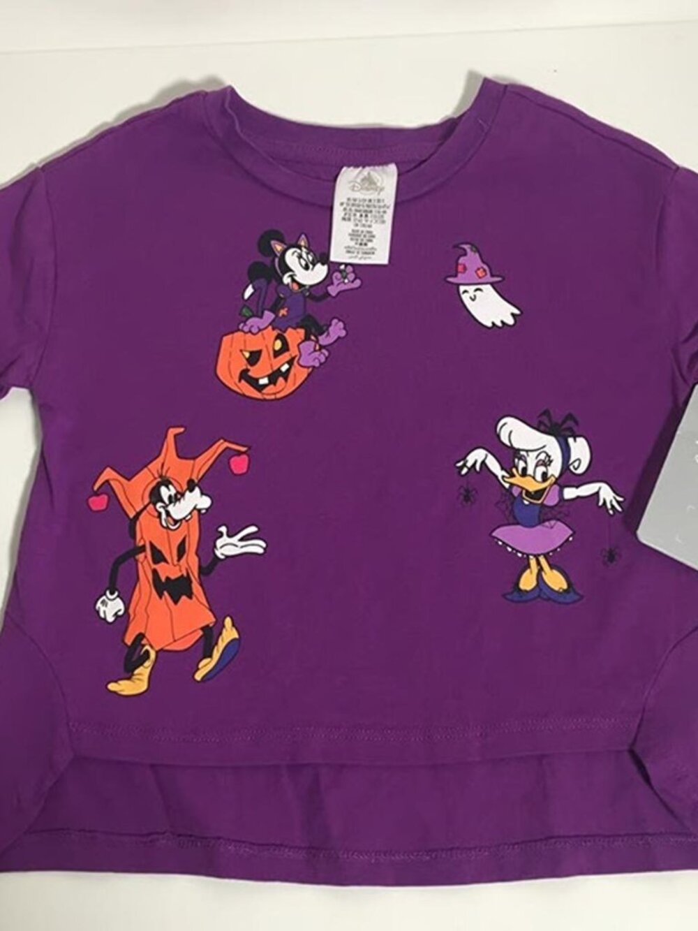 Disney Parks Halloween Girls Mickey Minnie Shirt Size Small Purple